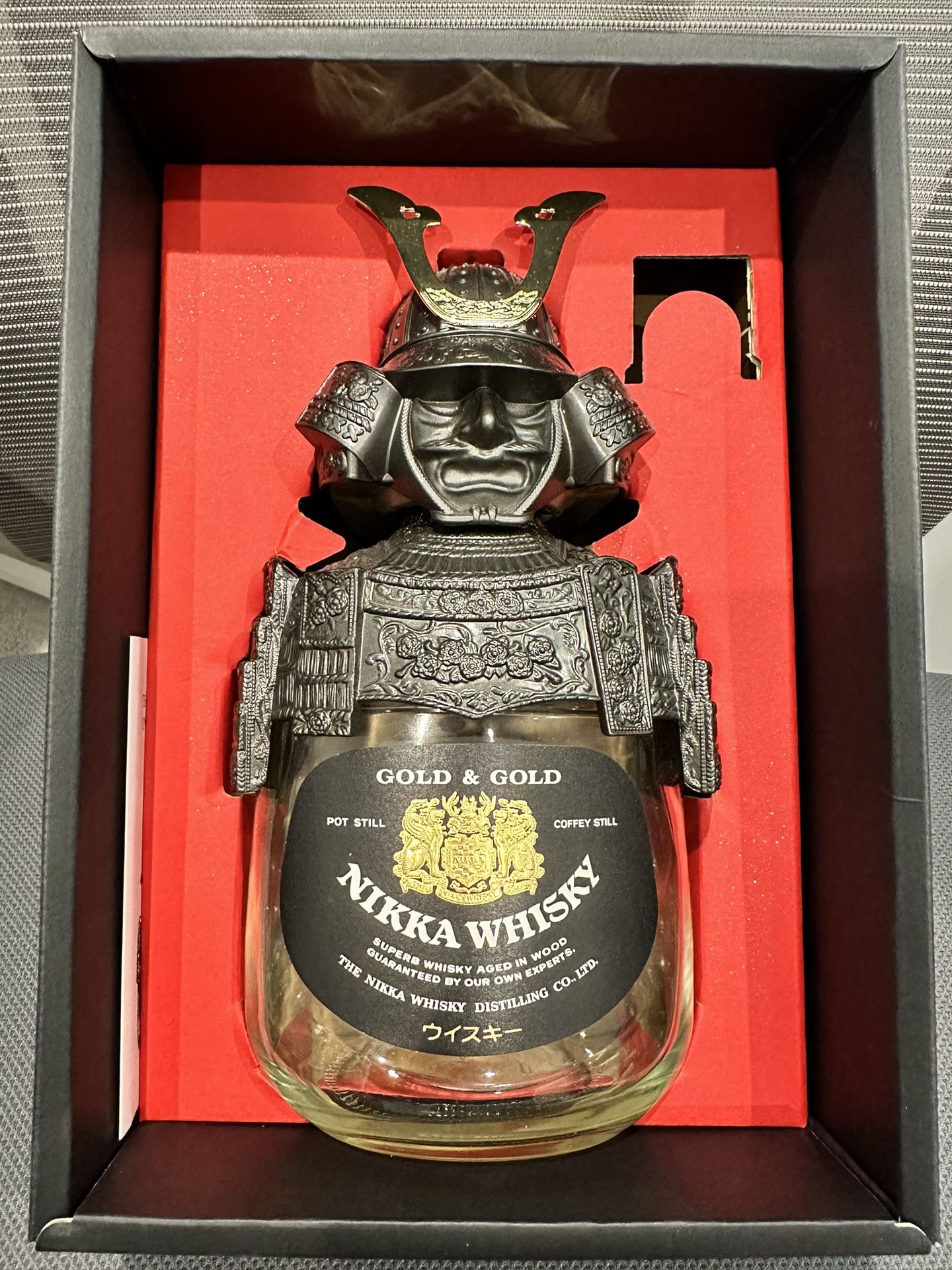 Nikka Gold Samurai Whisky Bottle Empty Collectible