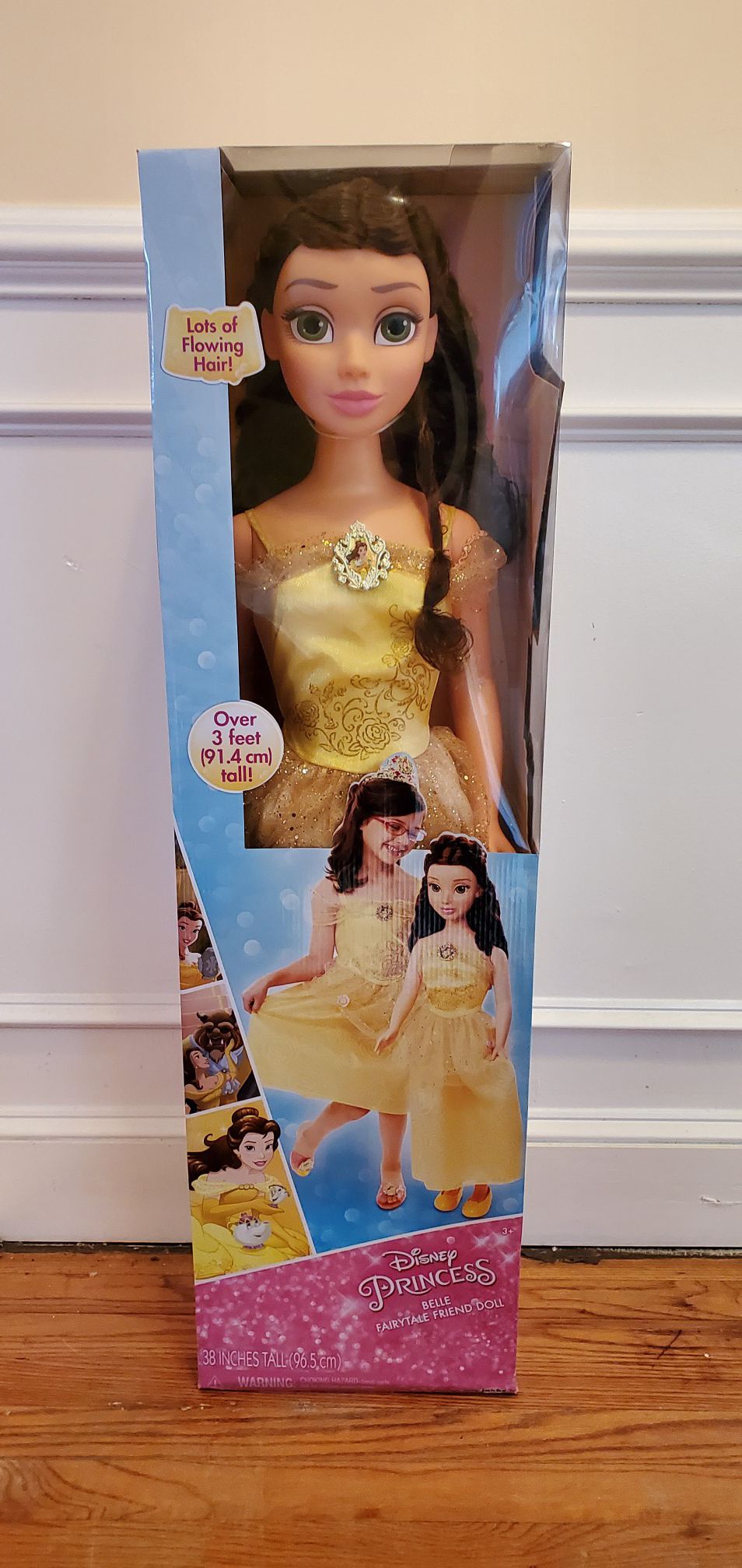 My size Belle doll. 38" tall