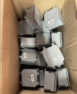 4 in. x 4 in. x 2 in. Gray Electrical PVC Junction Box (E989NNJ-5-HD)