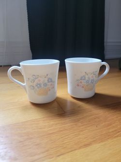 80s Vintage Corelle Mugs Set Of 2