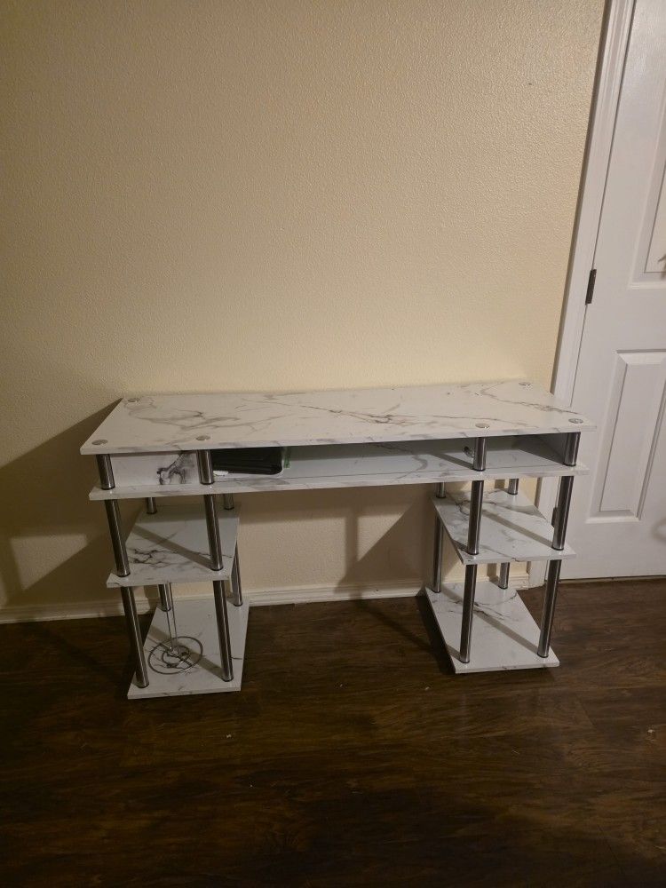 Modern Faux Marble Desk – Good Condition