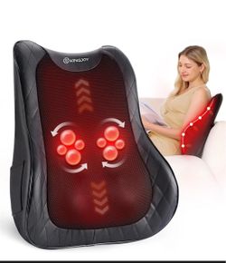 KINGJOY M9 Shiatsu Back Massager with Heat 8 Nodes 3D Kneading