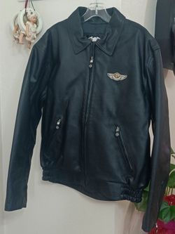 Vintage Harley-Davidson 100th Anniversary Black Leather Jacket USA Made Men's Large