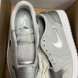 Retro Air Jordan 1 Low Silver Grey Size 13
