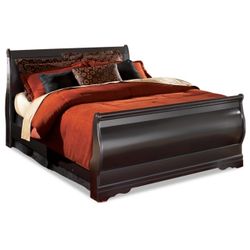 Ashley Queen Sized Sleigh Wooden Bed Frame