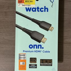 Onn 6’ Premium HDMI Cable