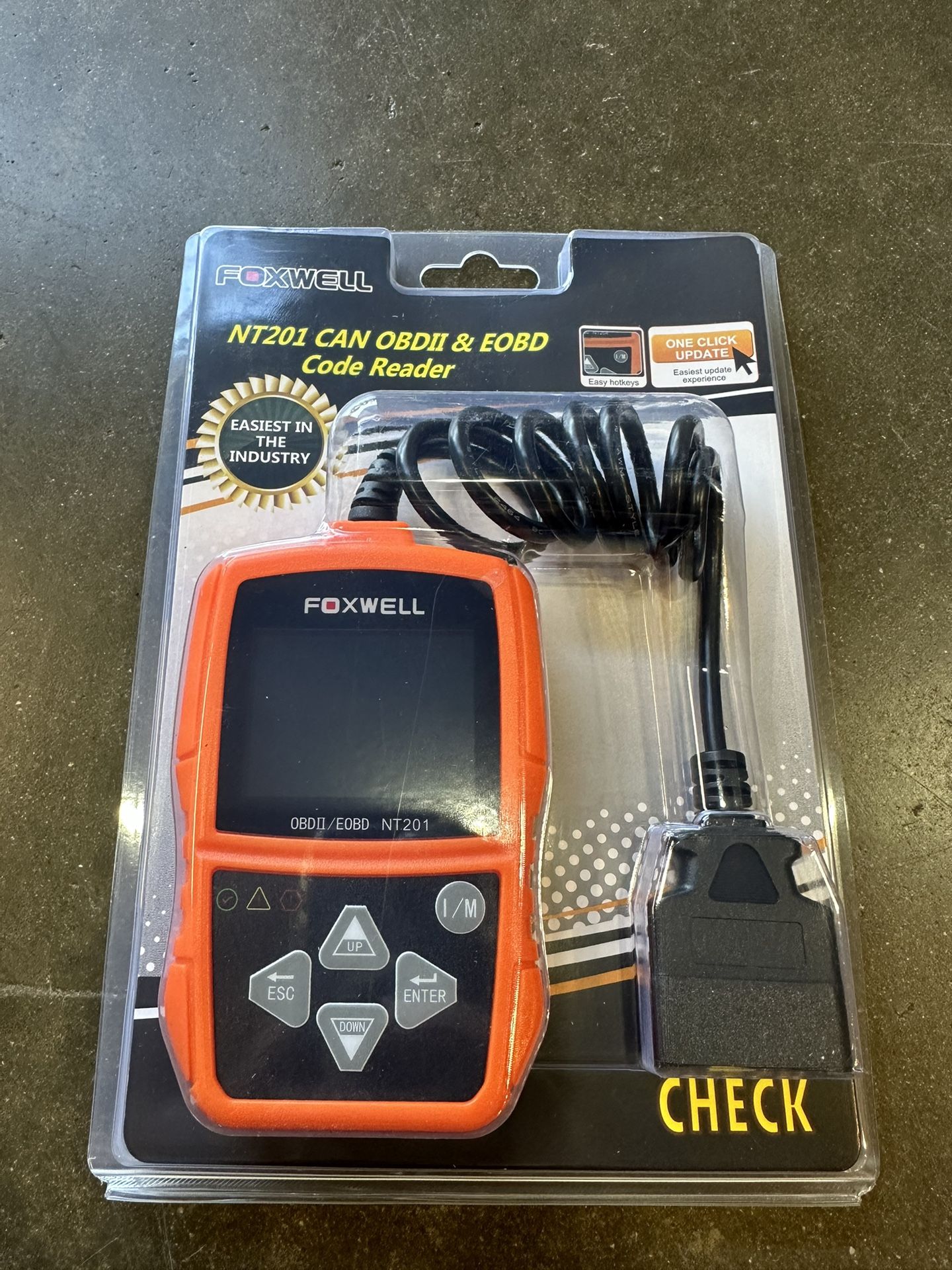 New FOXWELL NT201 OBD2 Scanner Diagnostic Tool Check Engine Light Vehicle Code Reader Car Computer Diagnostic Scan Tool Automotive Fault Code Scanner 