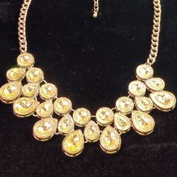 Gold Tone Statement Necklace