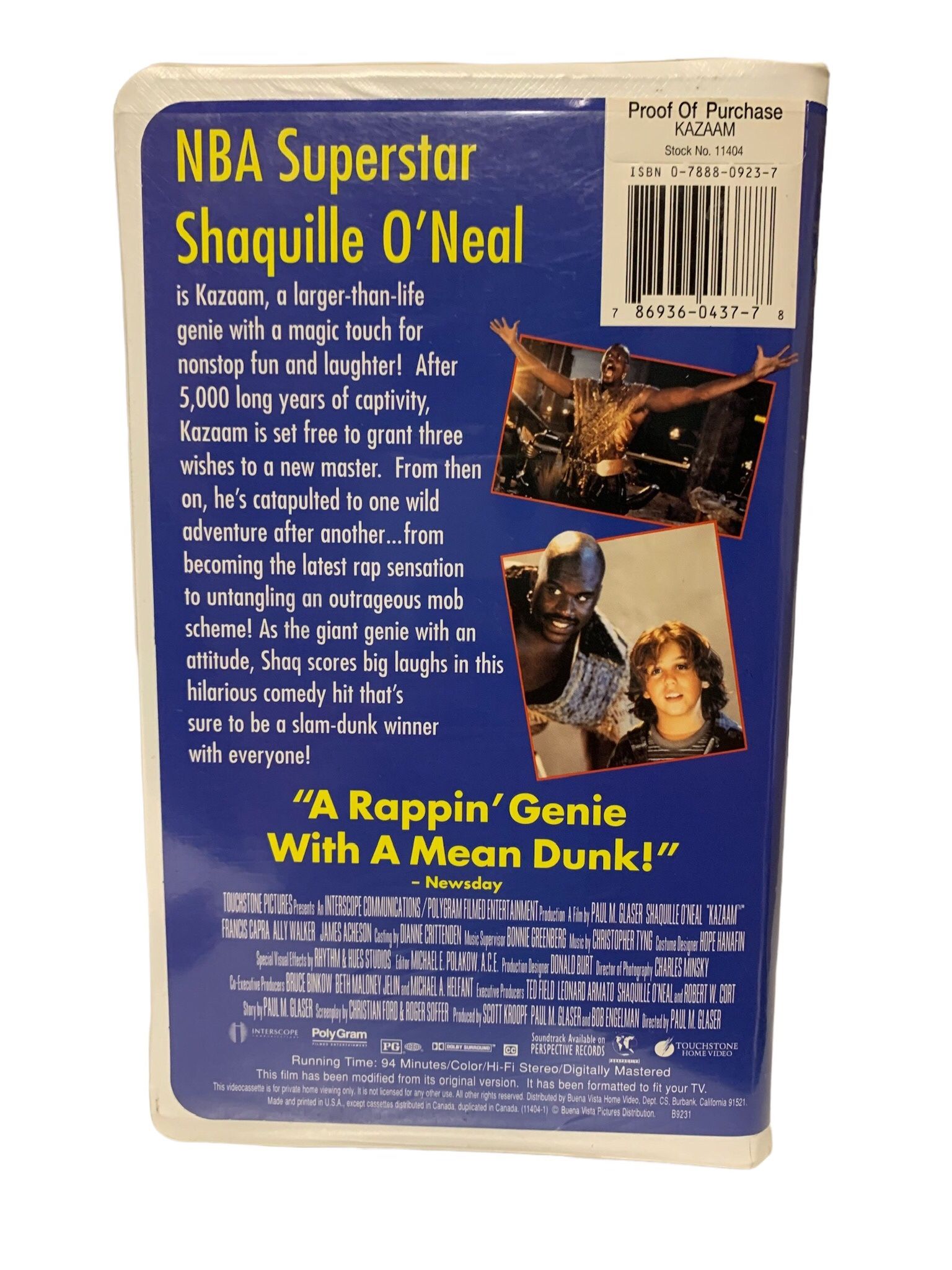 Shaq Kazaam VHS Tape for Sale in El Cajon, CA - OfferUp