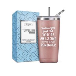 🌟 $10 Brand New In Box 20 oz Tumbler Cup with Straws