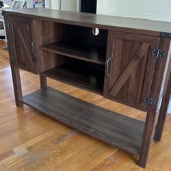 Tangkula Console Table Buffet Table, Modern Sideboard with Storage Cabinets and Bottom Shelf, Contemporary Tall Buffet Storage Cabinet, Kitchen Dining