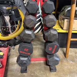 Hex Rubber Dumbells