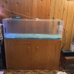 Aquarium  3’ 10” X 15” X 11” With Cabinet And Many Supplies www