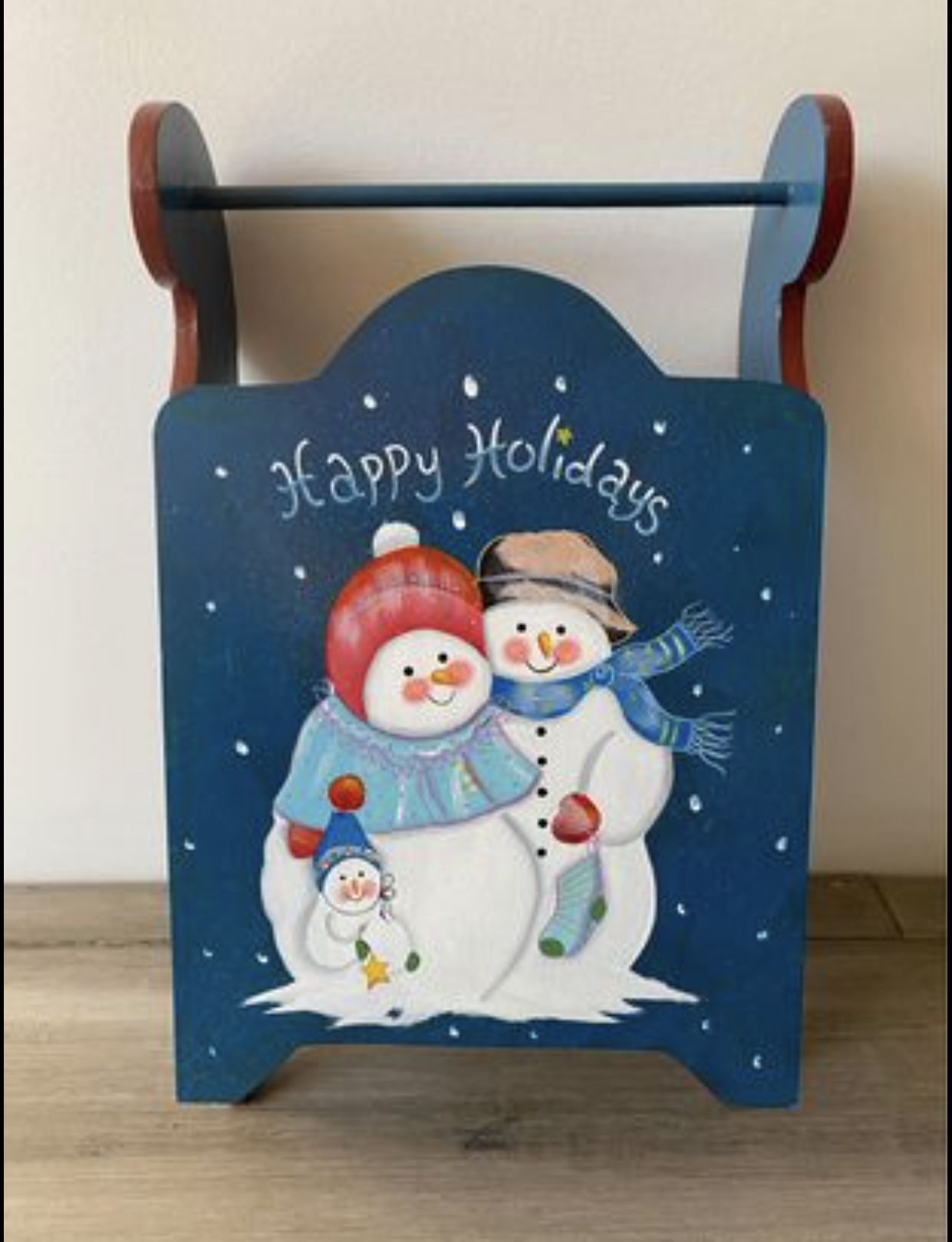 Decorative holiday sled (hand painted)