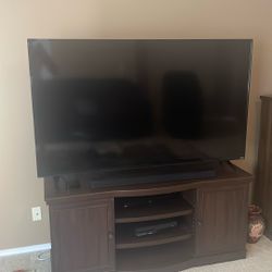Vizio 70” TV with Luxury Wood Stand – Excellent Bundle Deal! 