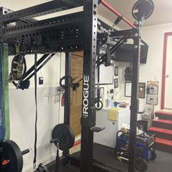 Rogue RML 490C Power Weightlifting Rack - Home Gym Satin Black