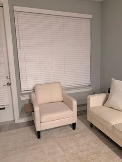 Cream Upholstered Accent Chair