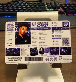 Custom Streamer Novelty PVC Card – Personalized Creator Keepsake Gift