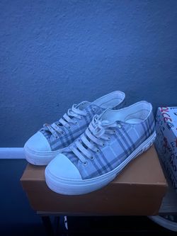 Burberry Check Low-Top Canvas Sneaker