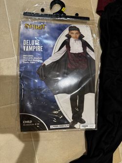 Deluxe vampire Halloween costume child medium size 8-10