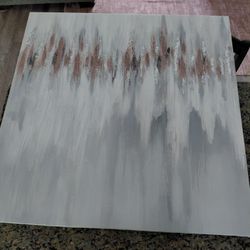 DRIPPING SILVER CANVAS PRINT
