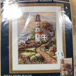 Needlepoint Lighthouse Design