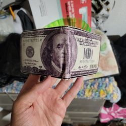 One hundred dollar wallet design 