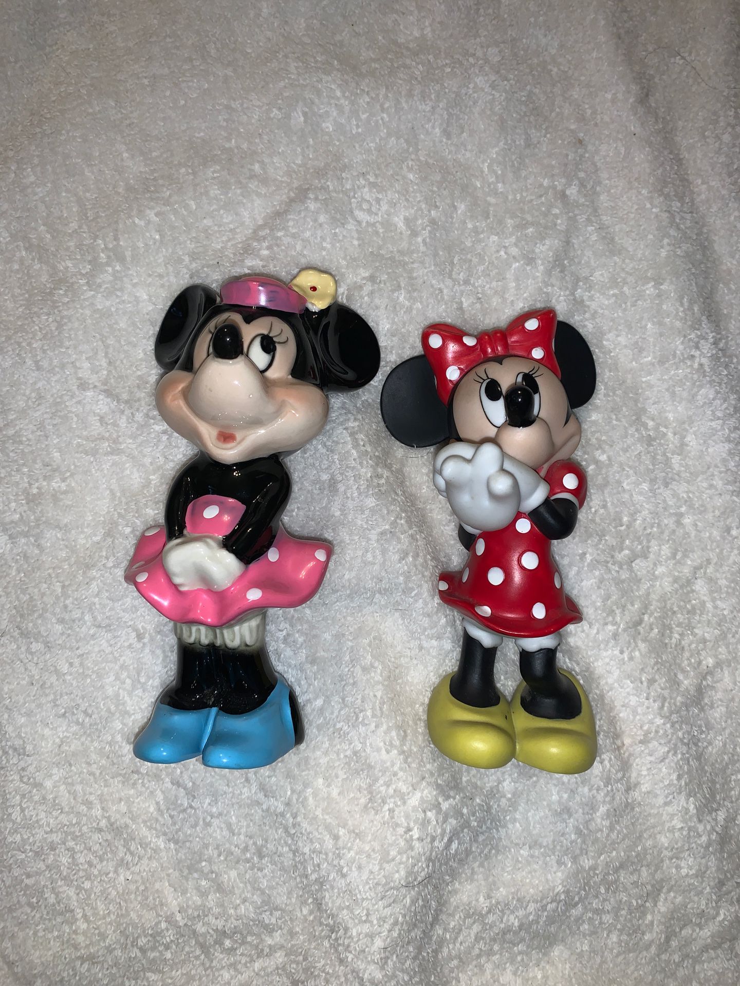 2 Vintage Disney Ceramic / Porcelain Minnie Mouse