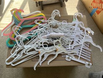 Huge Lot of Baby & Kids Clothes Hangers (35+ Pcs, Colorful & White)