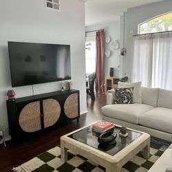 Mix of New + Vintage Furniture + Smart TVs