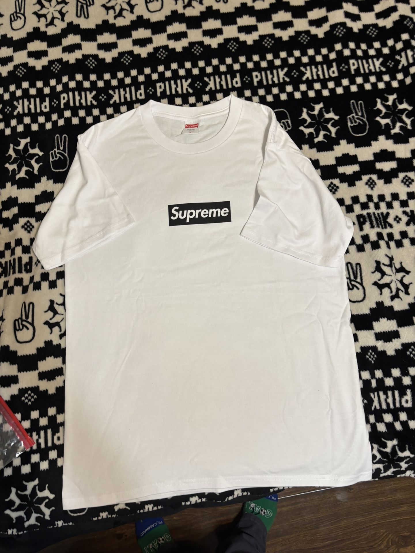 Supreme SS16 Paris Box logo Tee White Size M