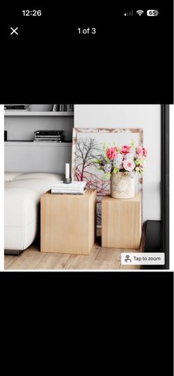 Beautiful wood tone side tables