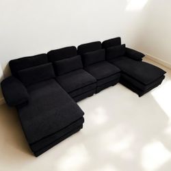 OPEN BOX Black Couch Sectional | $70 down