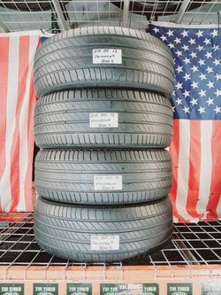 4 Used Matching Tires Size: 215/55R17 94V Michelin Primacy Tour A/S  All Season Car & Crossover 215 55 17