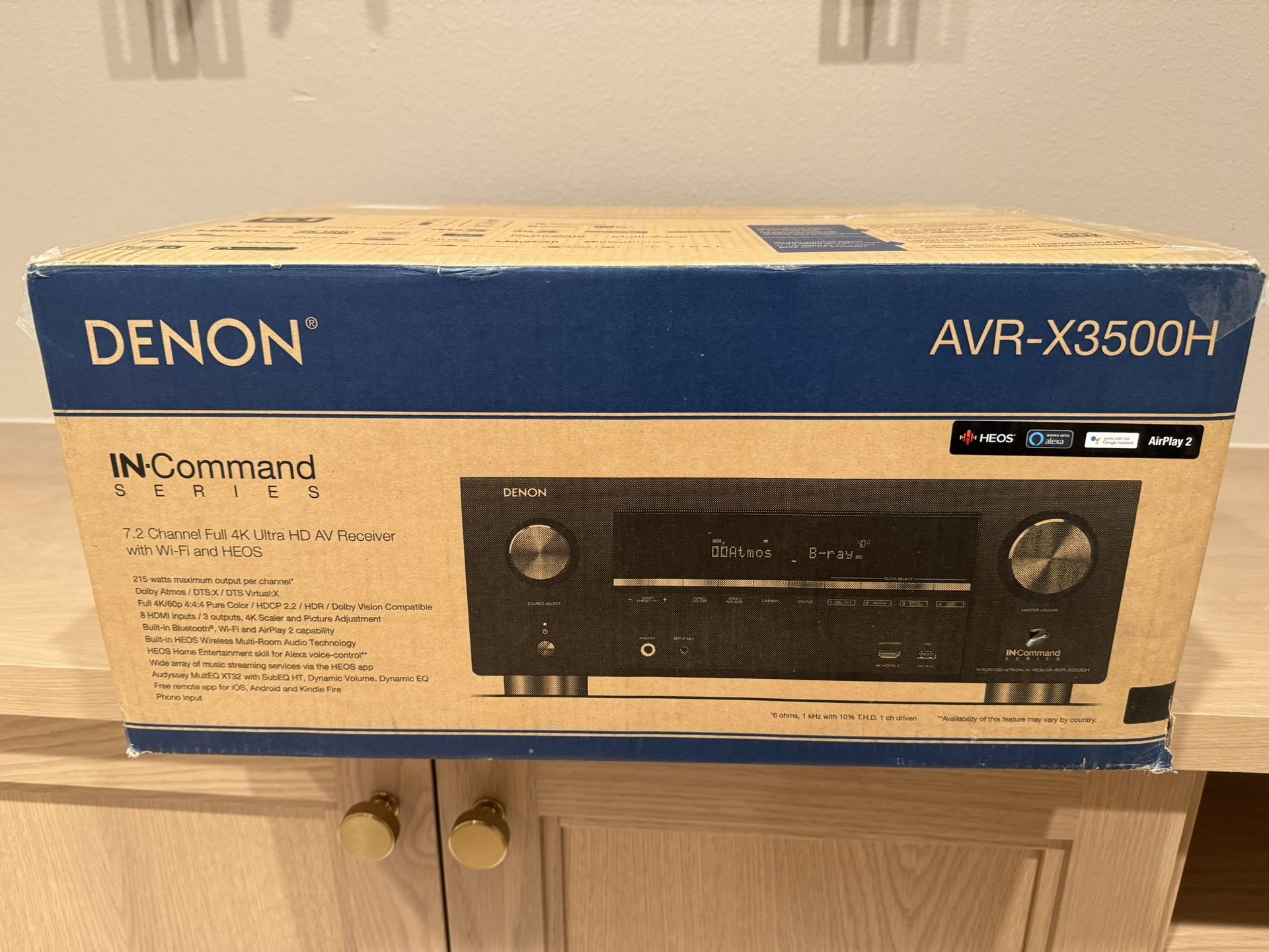 Denon AVR-X3500H, 7.2 Channel Full 4K Ultra HD AV Receiver