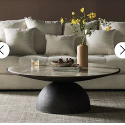 Four Hands Corbett Large Coffee Table-Crm Taupe Mrb MDP