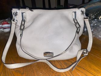 Michael Kors Gray Pebbled Leather Crossbody Bag