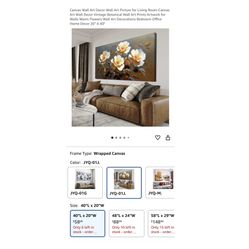 Brand new 20”x40” Canvas Wall Art Decor Wall Art Picture for Living Room Canvas Art Wall Decor Vintage Botanical Wall Art Prints Artwork for Walls War