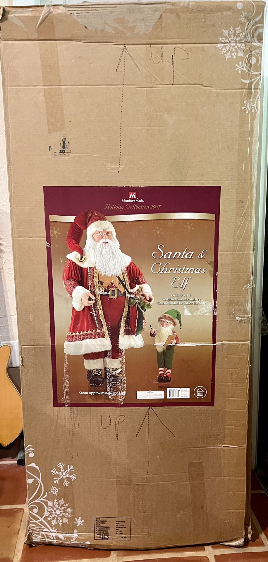 Members Mark 80 inch Santa with animated elf collectors edition