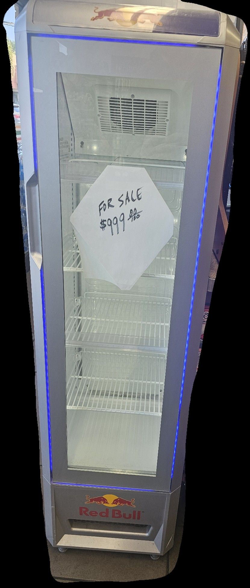 5 Foot Tall Redbull Refrigerator