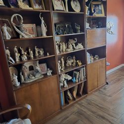 Three peice bookshelf and bar.