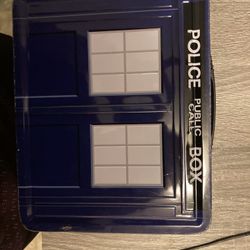 Doctor Who collectible Tardis tin tote lunch box Bif Bang Pow 12819 pre owned