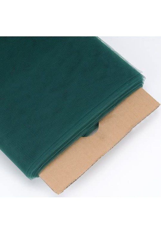 Hunter green tulle fabric