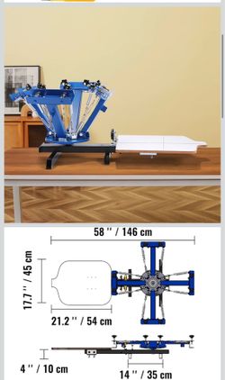 Screen Printing Press 4 Color 1 Station Screen Printing Machine Removable Pallet Silk