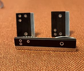 Sigi Tasco Sterling Silver And Rosewood Mid Century Cufflinks And Tie Pin Set