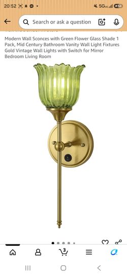 Green glass sconce (2)