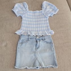 Skirt and Cropped Top for Girls Size 6/7 