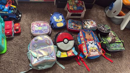 Backpacks and lunch bags