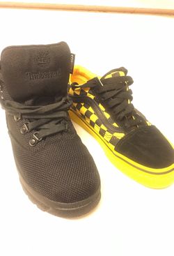 Boys timberland and vans shoes. Both.