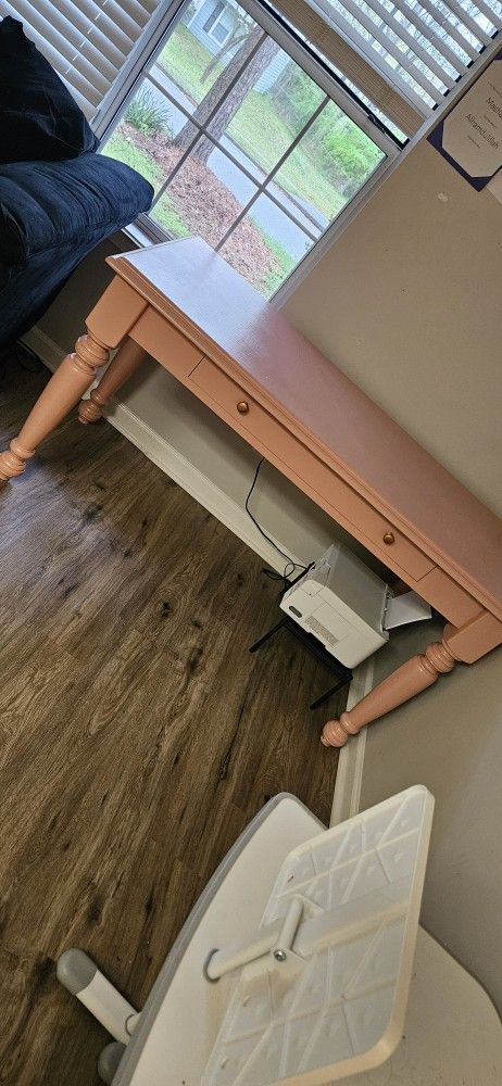 Hand Painted Pink Desk